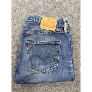 Levi's 501 Straight Leg Mens Jeans W33 L34 Medium Wash Button Fly Denim Classic